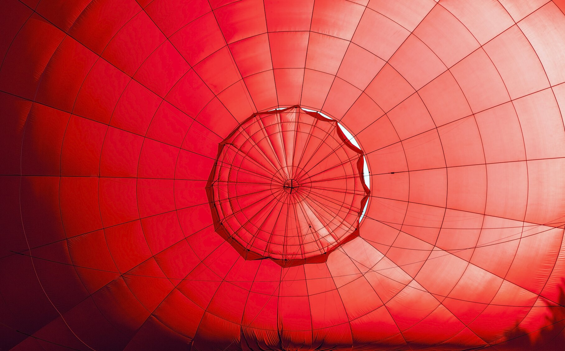 Innenraum eines Heißluftballons